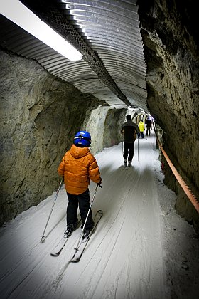 Le tunnel piste noire de l'Alpe d'Huez