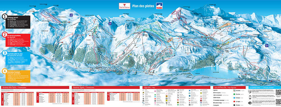 panorama du domaine skiable en vacances à Tignes